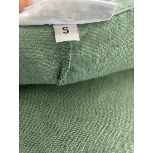 Bryn Walker Linen Sage Green Dress Small - Picture 7 of 8